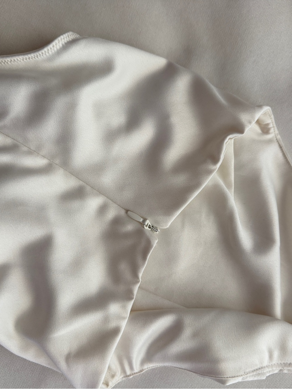 House of CB Farrah Ivory Satin Wrap Neck Bodysuit - Picture 8 of 8